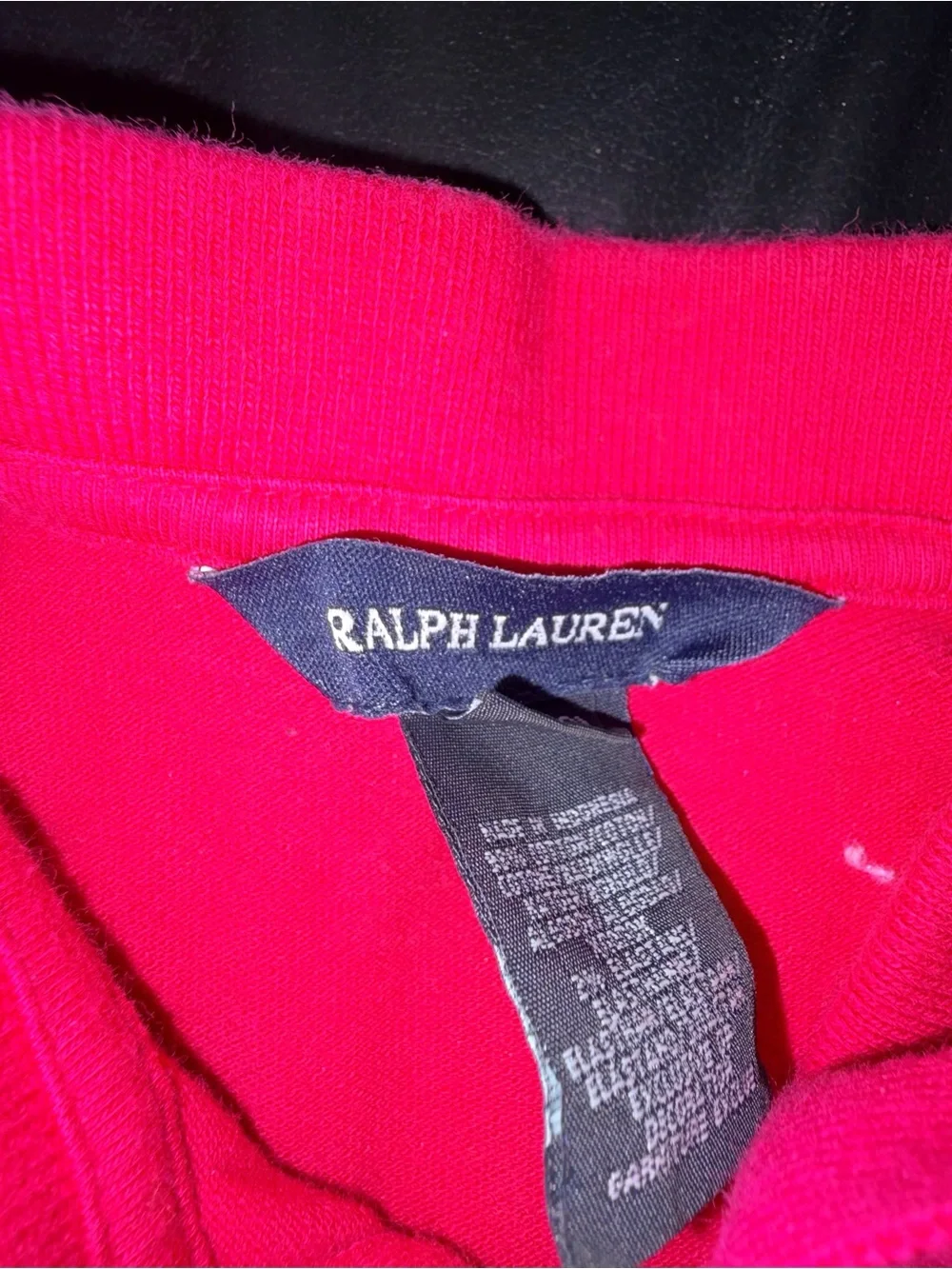 Girls Ralph Lauren Pink Polo with Blue Diagonal Stripe sz 8/10